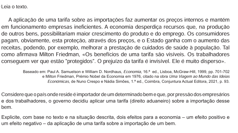 Exame Nacional Economia 2023 2ª Fase