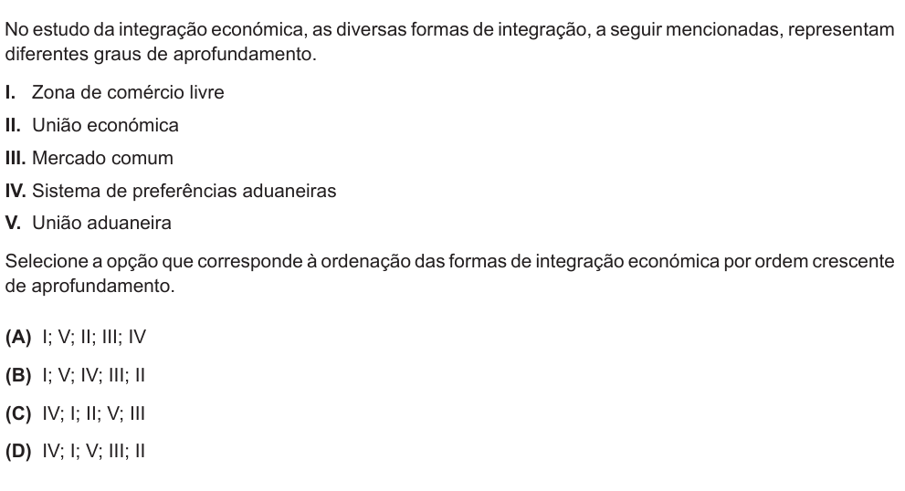 Ficha 25 - Preparação Exame Economia