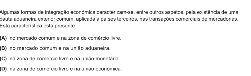
Exame Economia 2017 1ª Fase